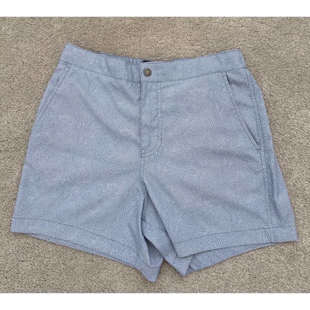 Abercrombie & Fitch Mens Blue Dotted Swirl Swim Trunks Shorts XS Stretch